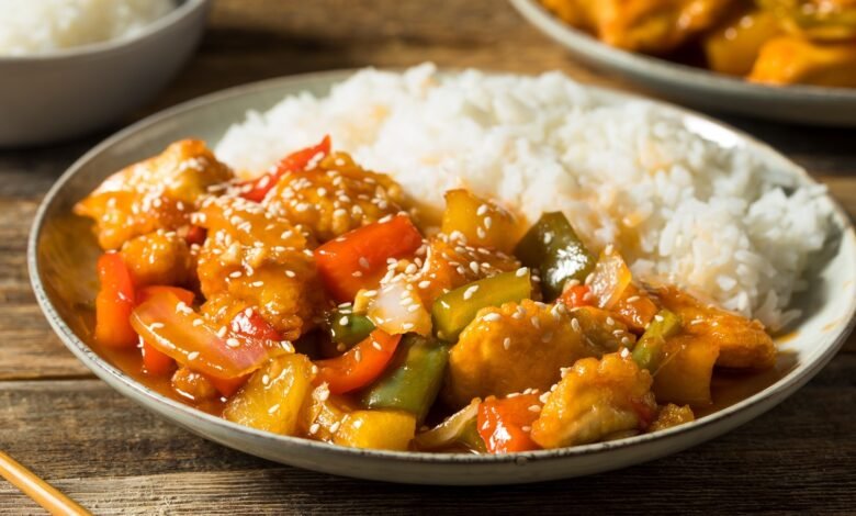 طريقة عمل الدجاج سويت أند ساور من المطبخ الصيني