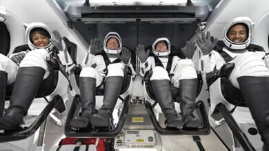 انطلاق رائدي الفضاء السعوديين ريانة برناوي وعلي القرني إلى الفضاء