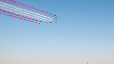 اليوم الوطني عروض المقاتلات الجوية تعتلي قصر المؤسس بالخرج