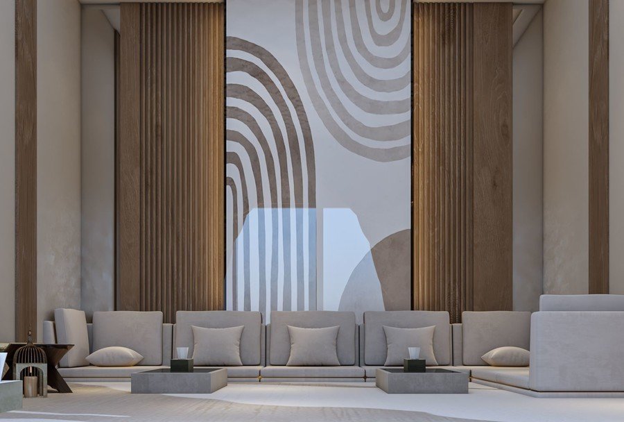 كيفية تنسيق الطاولات في المجالس ذات الأثاث الأرضي