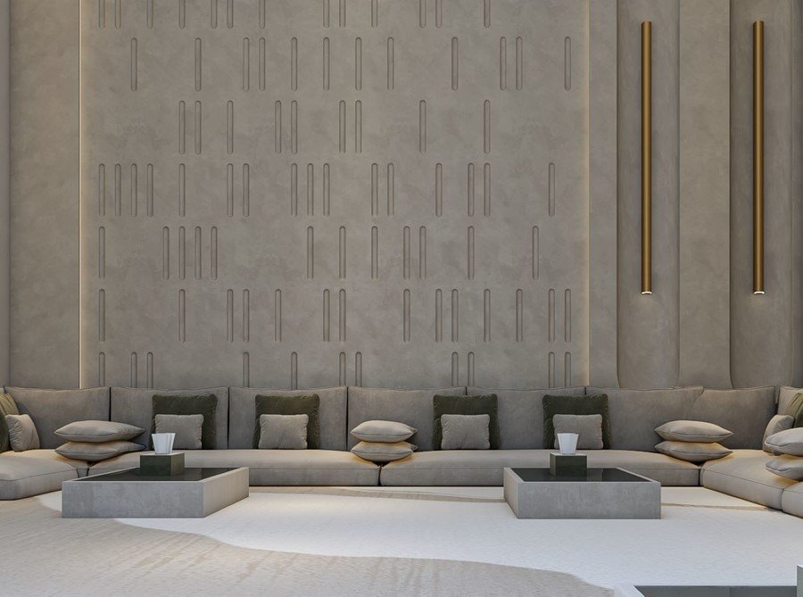 كيفية تنسيق الطاولات في المجالس ذات الأثاث الأرضي