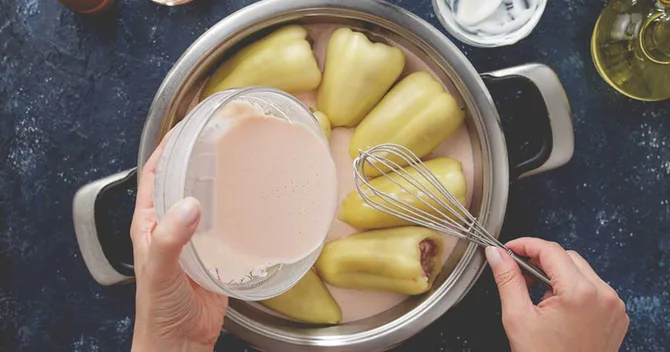 طريقة عمل الفليفلة المحشية خطوة خطوة