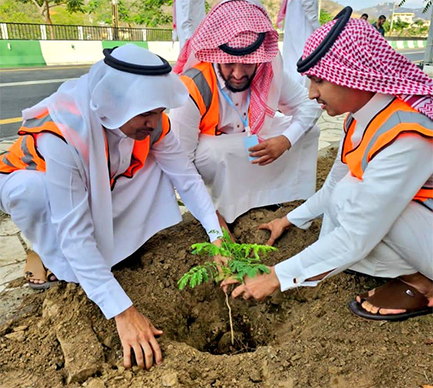 بلدية فيفاء تشارك في مبادرة السعودية الخضراء