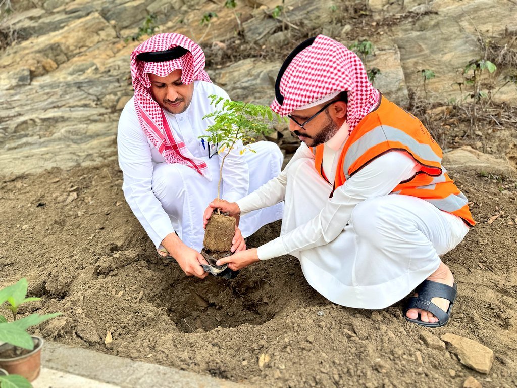 بلدية فيفاء تشارك في مبادرة السعودية الخضراء