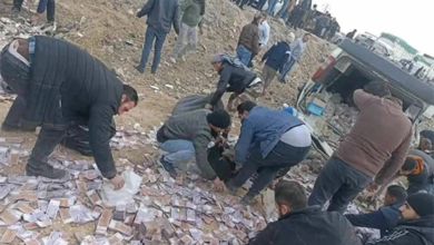 سورية: تطاير «الملايين» إثر انفجار عجلة شاحنة البنك المركزي