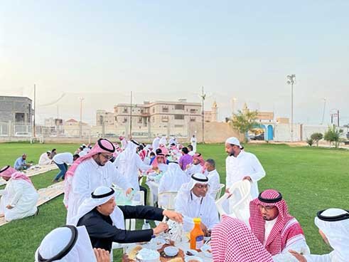 الإفطار الجماعي في أبوعريش بنادي اليرموك