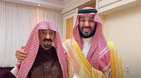 ولي العهد يطمئن على صحة الشيخ الدويش