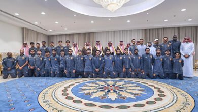 أمير جازان ونائبه يستقبلان نادي بيش بمناسبة صعود النادي للدوري السعودي للدرجة الثانية