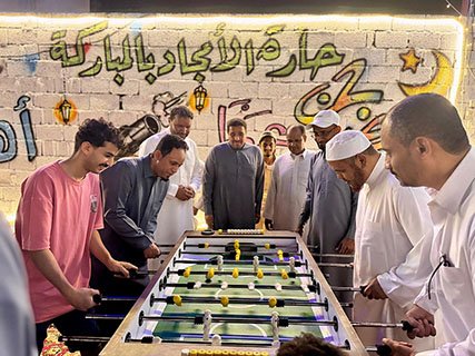 حارة الأمجاد بالمباركة تجذب الأطفال وكبار السن بما تحتضنه من ألوان وأنشطة متنوعة