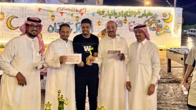 ختام الأنشطة الرياضية الرمضانية بحارة الأمجاد بالمباركة وتوزيع هدايا على الحضور