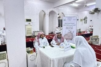 اجراء الاختبار الدوري لحفظ ثلاثة أجزاء بالجمعية الخيرية لتحفيظ القرأن الكريم بمحافظة الطوال