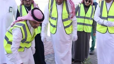 تشجير مقر فرع وزارة الصحة بالحدود الشمالية امتدادًا لبرنامج المدن الصحية