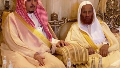 محافظ صامطة يزور المدخلي ويهنئه بعيد الأضحى المبارك