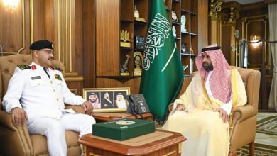 أمير جازان يستقبل قائد حرس الحدود بالمنطقة