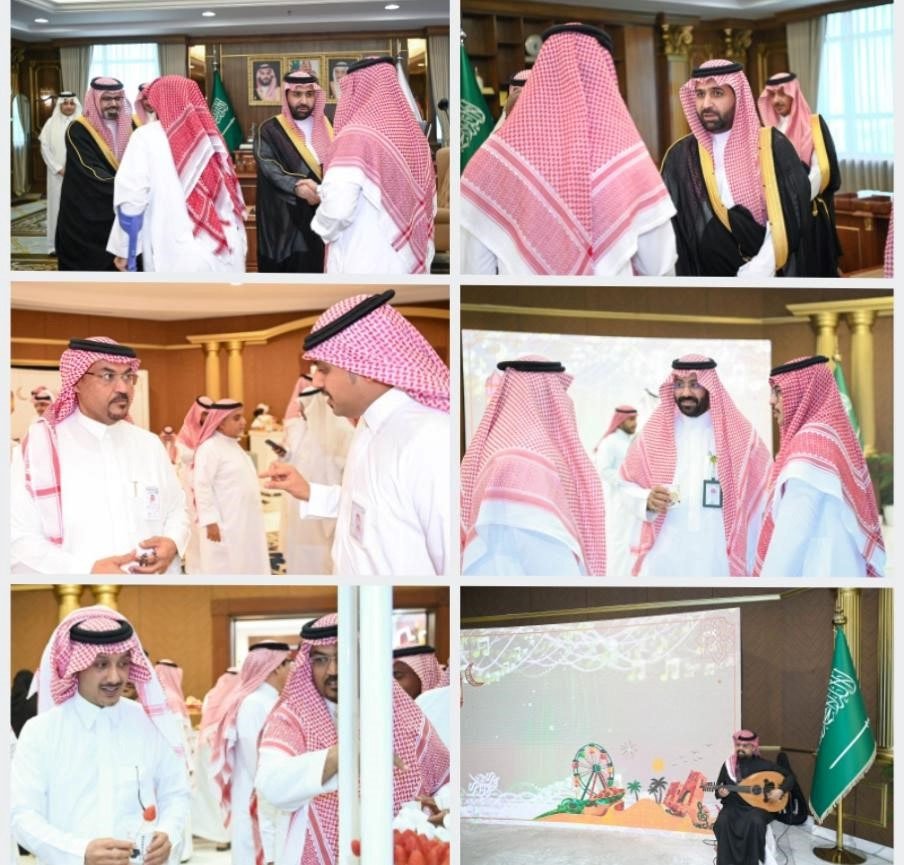 أمير منطقة جازان ونائبه يستقبلان وكلاء الإمارة ومنسوبيها بمناسبة عيد الأضحى .