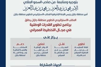 المكتب الاستراتيجي لتطوير منطقة جازان يطلق برنامج تطوير القدرات الوطنية في مجال التخطيط العمراني